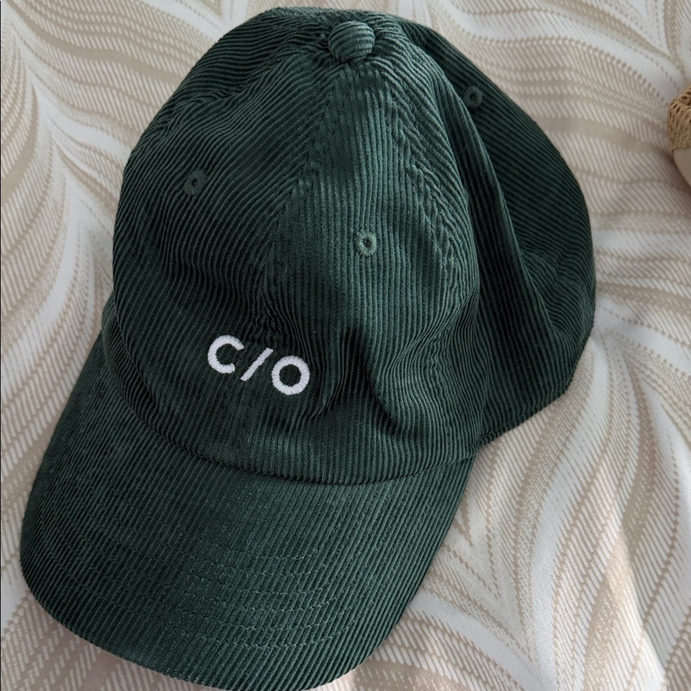 Green Corduroy Baseball Cap